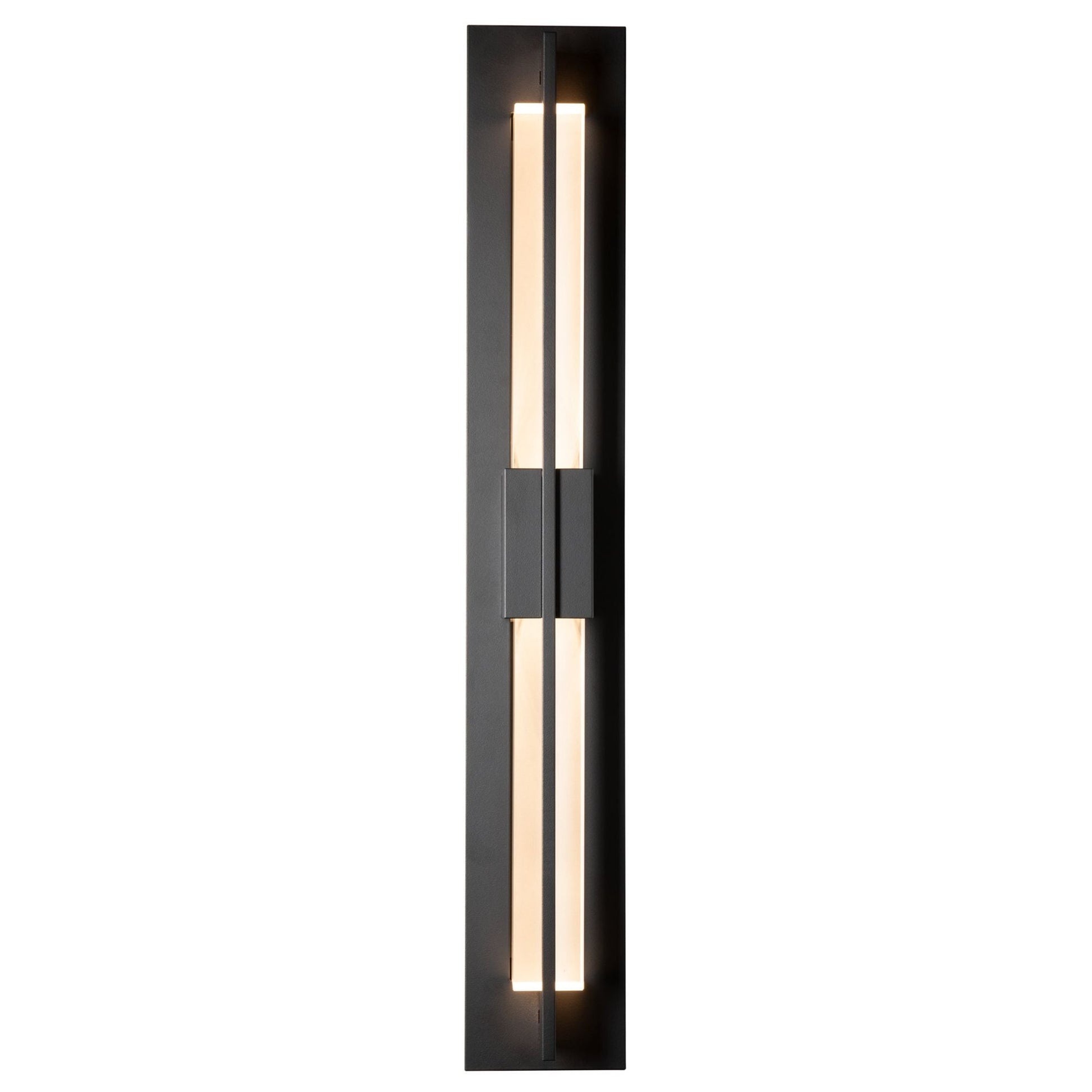 Double Axis LED Outdoor Sconce LED Clear Glass (ZM) in Coastal Black