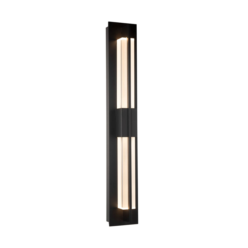 Double Axis LED Outdoor Sconce LED Clear Glass (ZM) in Coastal Black