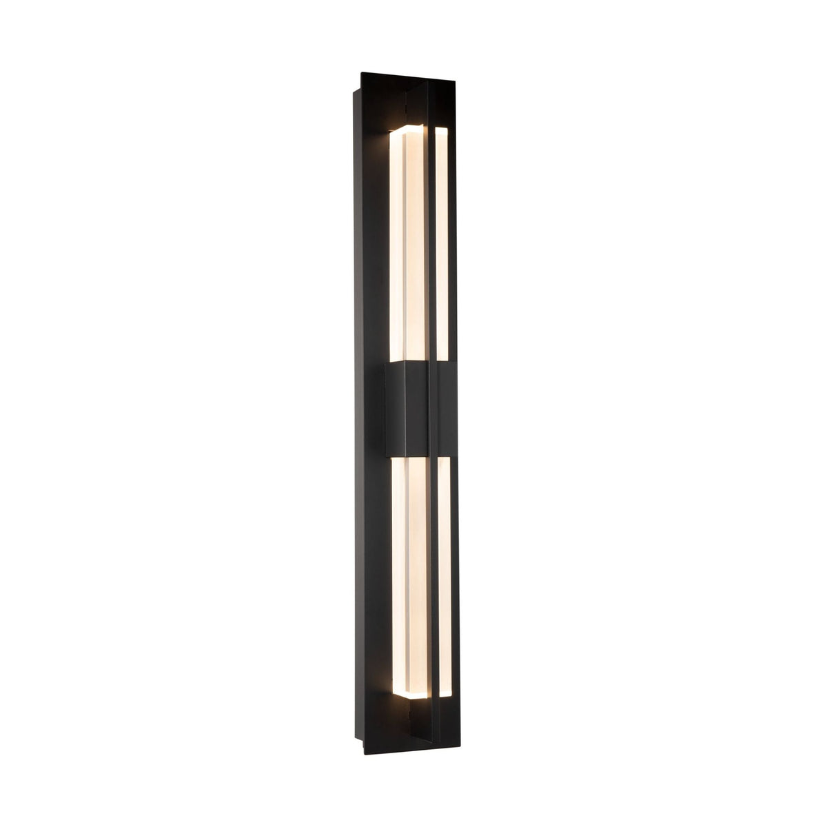 Double Axis LED Outdoor Sconce LED Clear Glass (ZM) in Coastal Black