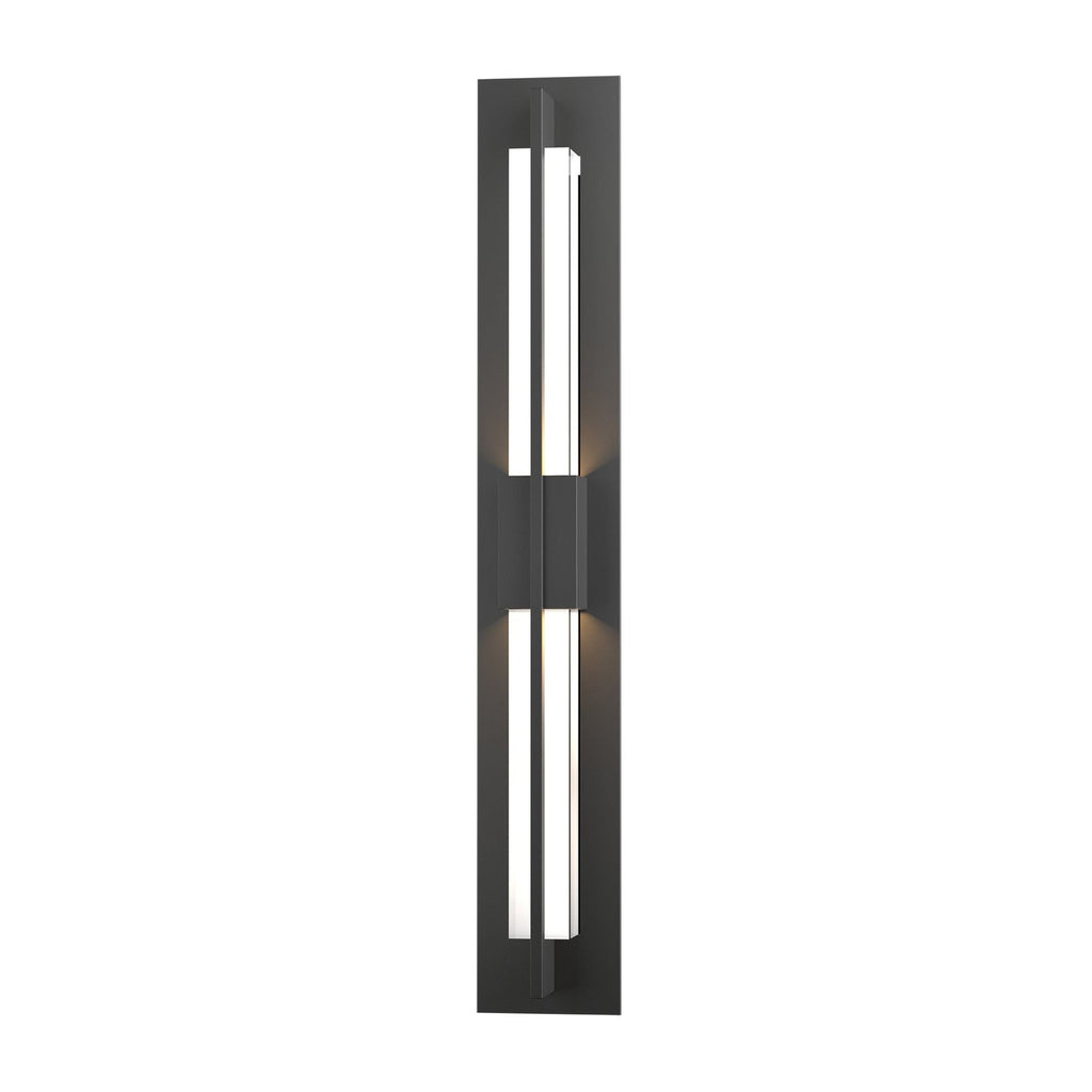 Double Axis LED Outdoor Sconce LED Clear Glass (ZM) in Coastal Black