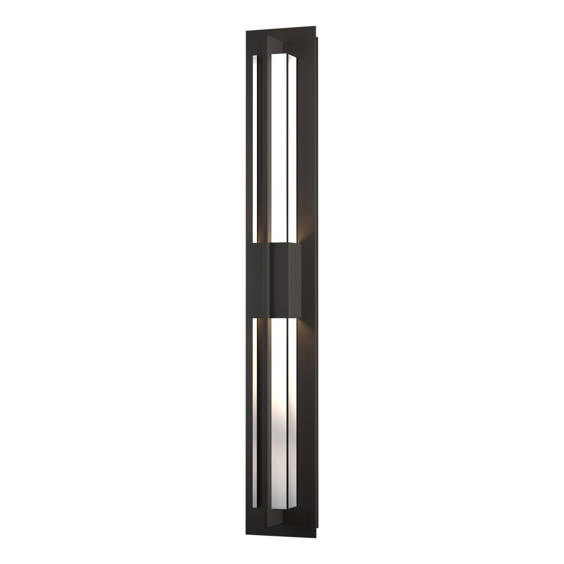 Double Axis Large LED Outdoor Sconce LED Clear Glass (ZM) in Coastal Oil Rubbed Bronze