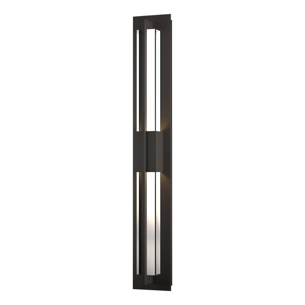 Double Axis Large LED Outdoor Sconce LED Clear Glass (ZM) in Coastal Oil Rubbed Bronze