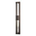 Double Axis Large LED Outdoor Sconce LED Clear Glass (ZM) in Coastal Dark Smoke