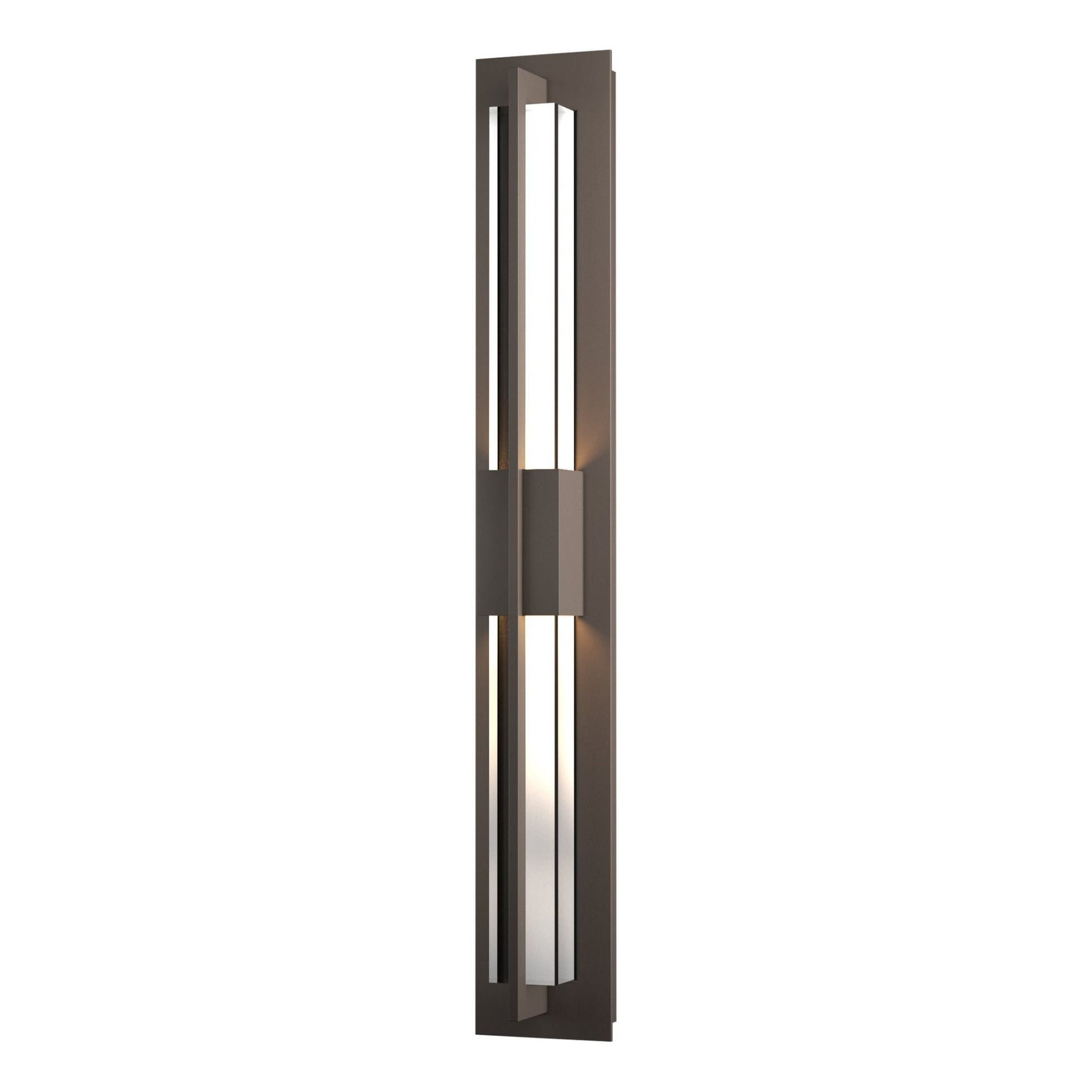 Double Axis Large LED Outdoor Sconce LED Clear Glass (ZM) in Coastal Dark Smoke