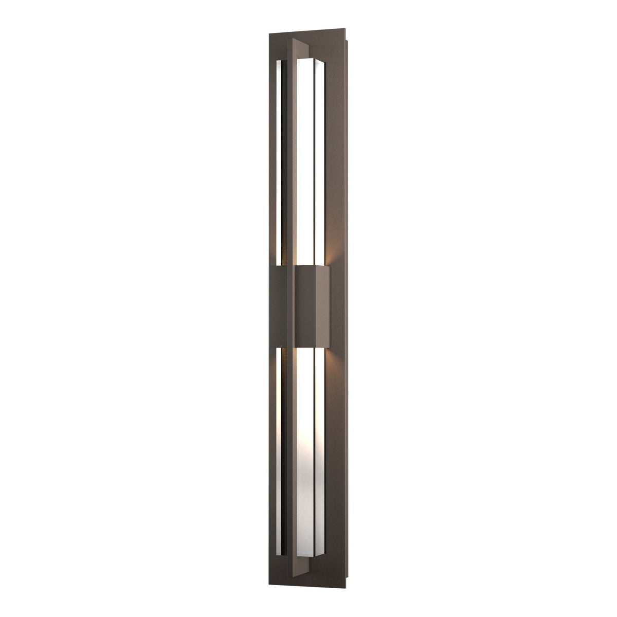 Double Axis Large LED Outdoor Sconce LED Clear Glass (ZM) in Coastal Dark Smoke