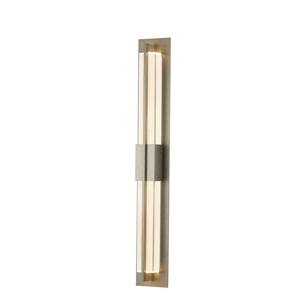 Double Axis Large LED Outdoor Sconce LED Clear Glass (ZM) in Coastal Burnished Steel
