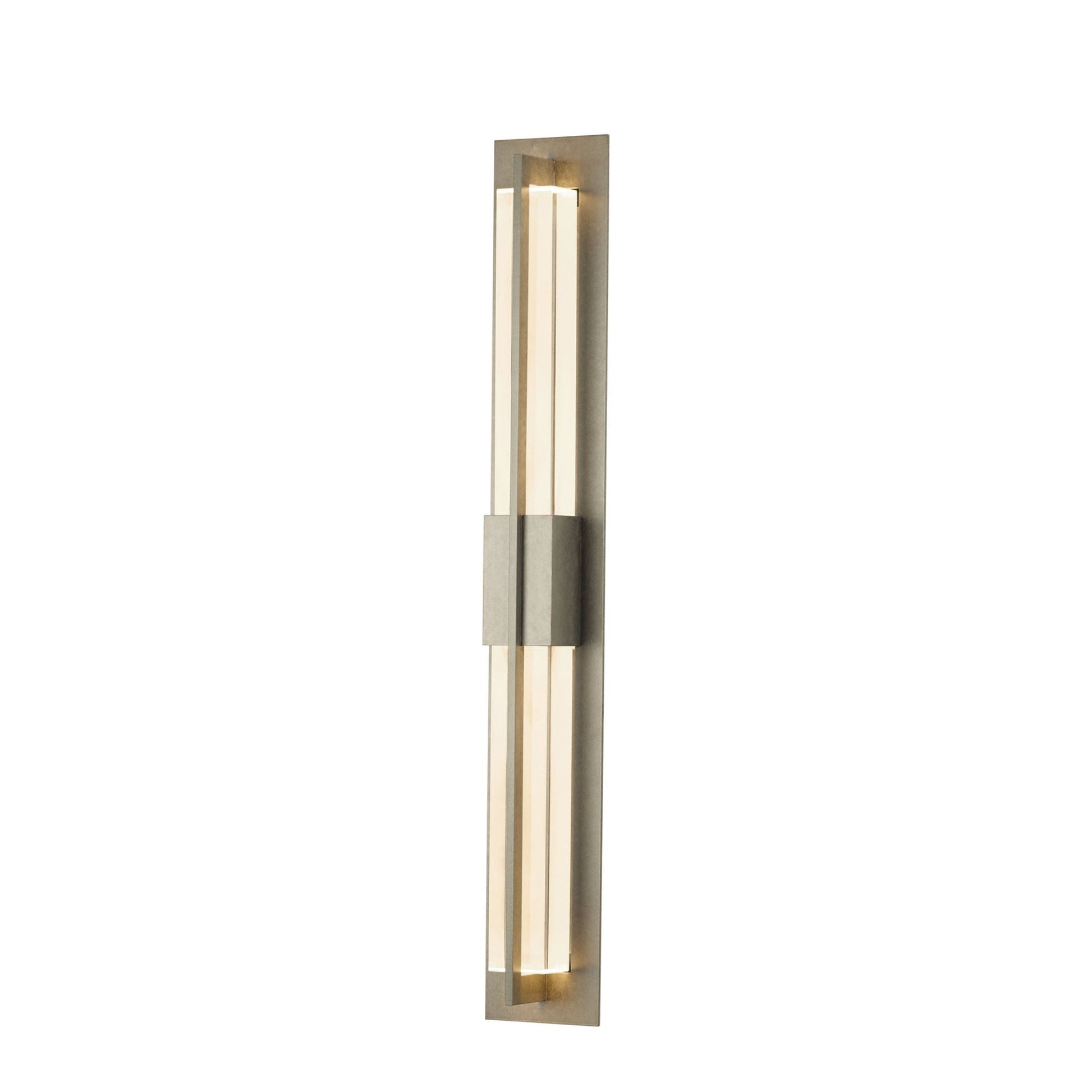 Double Axis Large LED Outdoor Sconce LED Clear Glass (ZM) in Coastal Burnished Steel