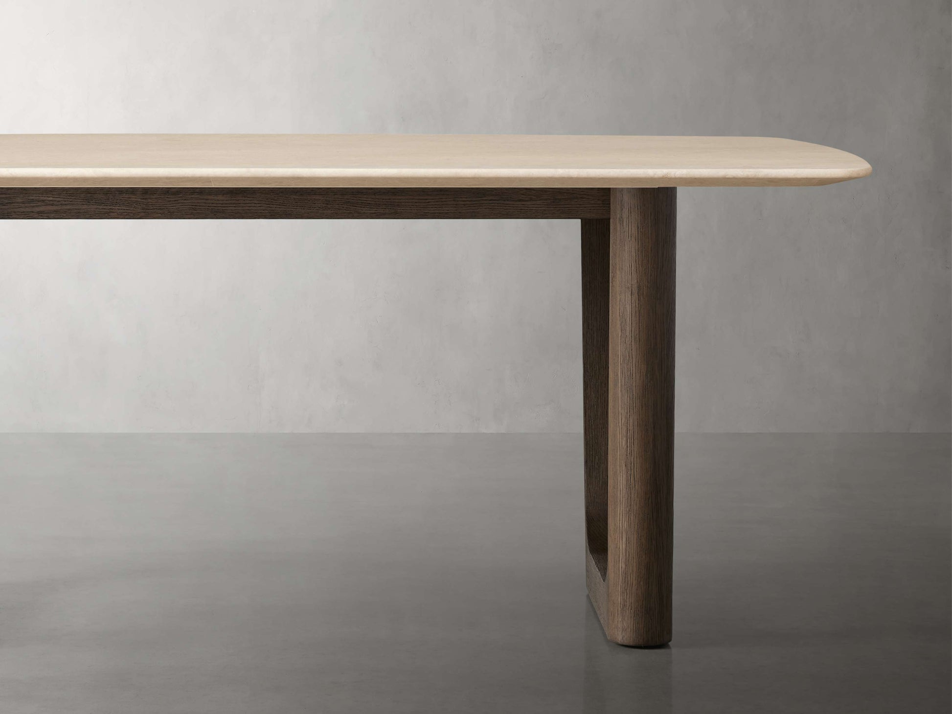 Saint Germain Stone Dining Table with Rennes Base