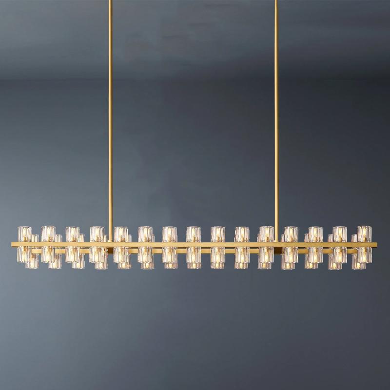 Luxury Crystal Linear Chandelier 60-Light 54"
