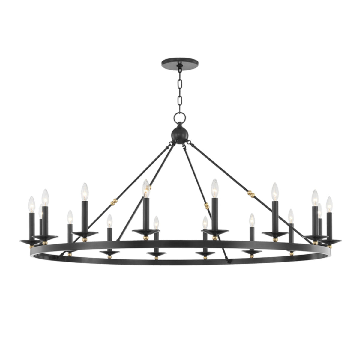 Allendale 16-Light Chandelier in Aged Old Bronze 58L x 58W x 27.25H