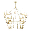 Allendale 36-Light Chandelier in Aged Brass 58L x 58W x 54.25H