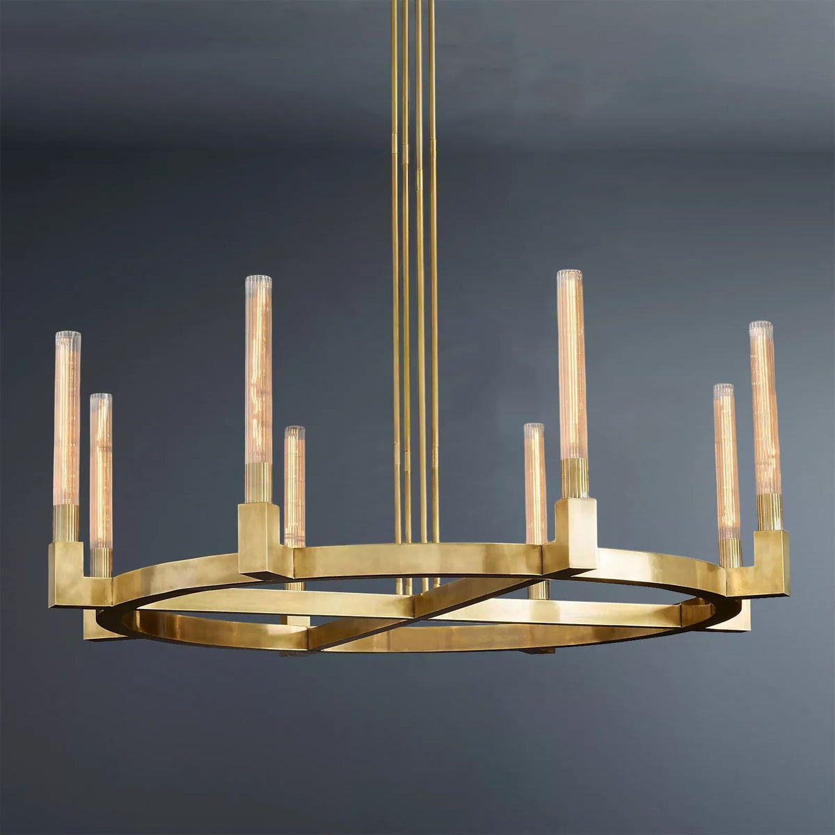 Cannele Round Chandelier 48" For Living Room