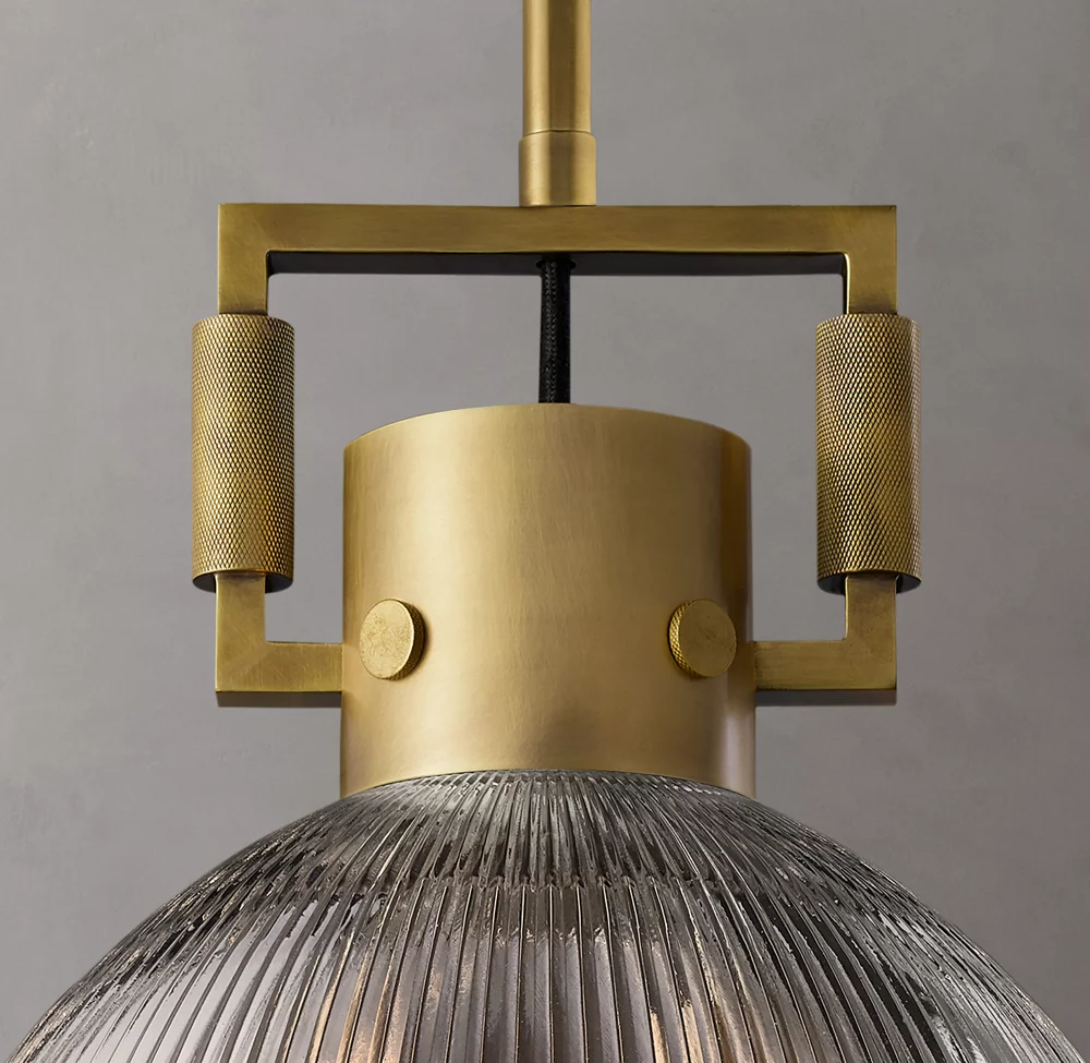 Machinist Prismatic Glass Shade Pendant Lamp