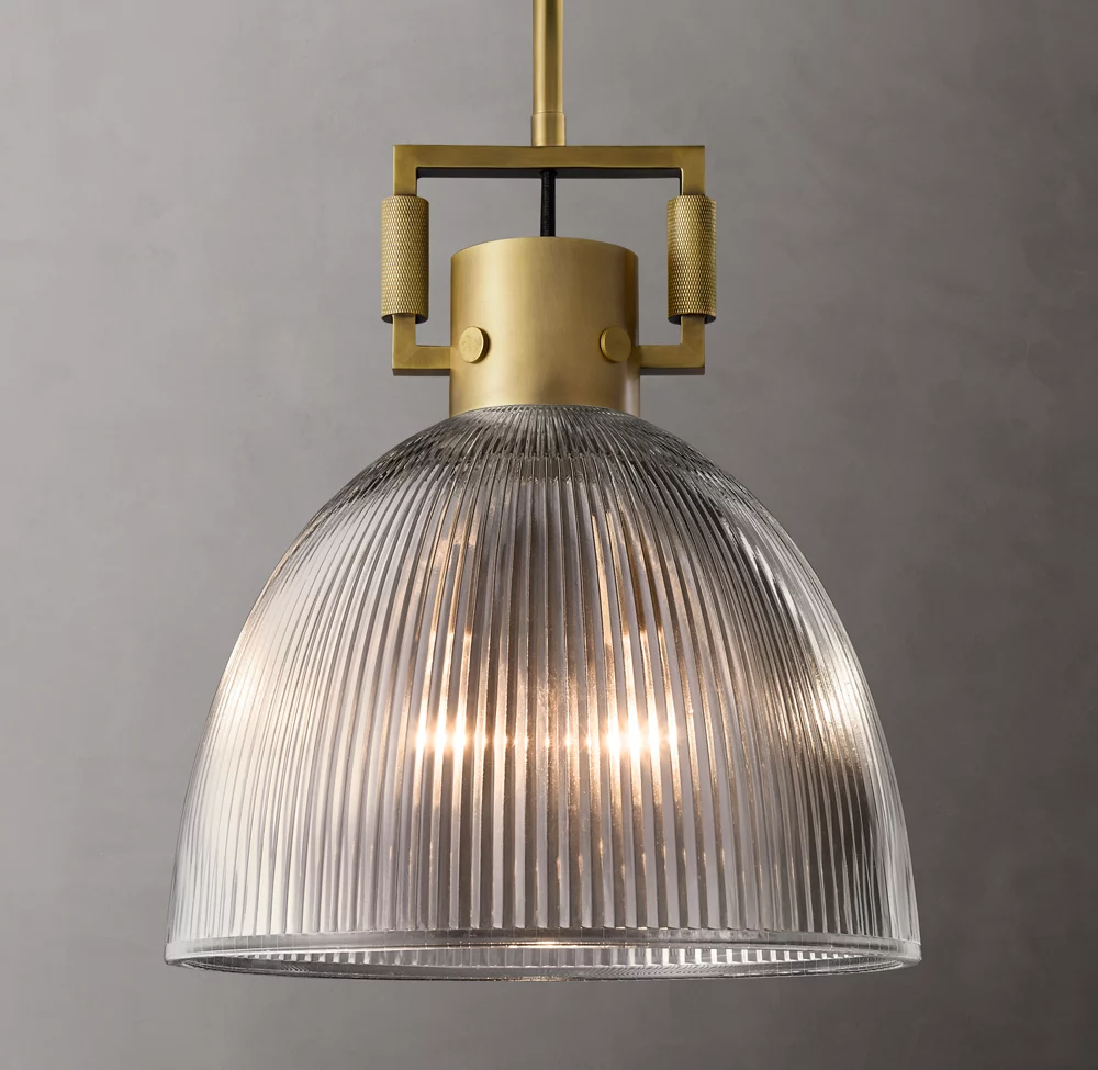 Machinist Prismatic Glass Shade Pendant Lamp