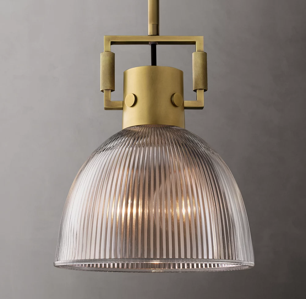 Machinist Prismatic Glass Shade Pendant Lamp