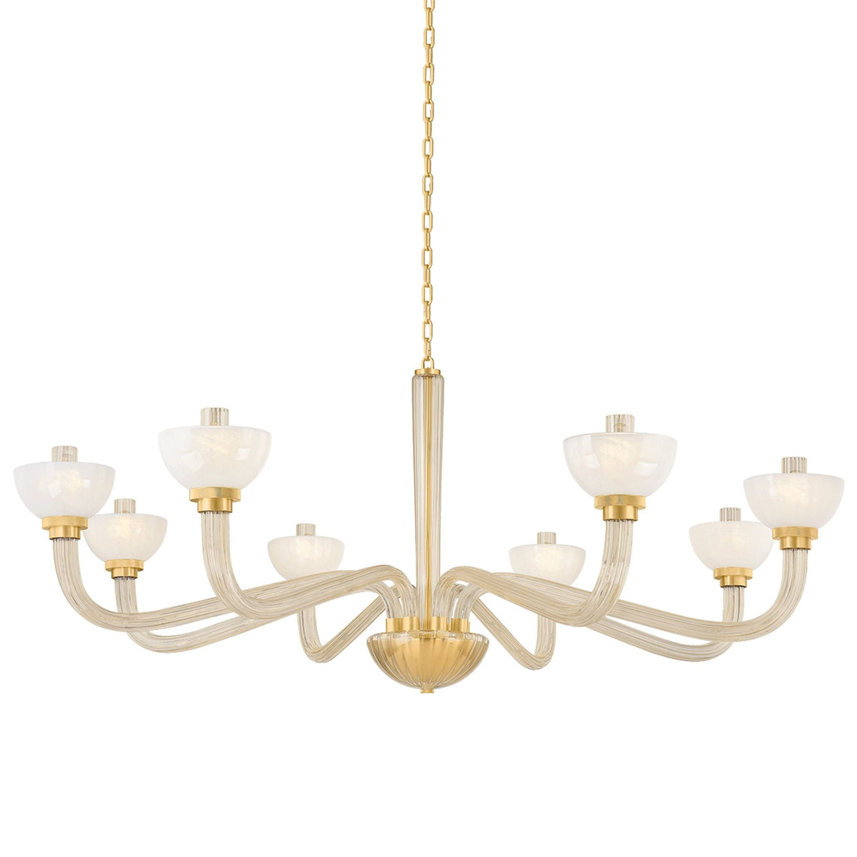 St. Lawrence 8-Light Chandelier in Aged Brass 61.75L x 61.75W x 26H