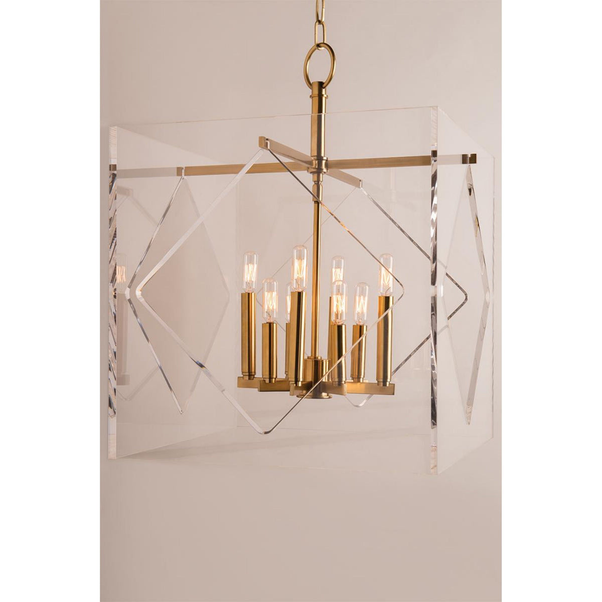 Travis 8-Light Chandelier in Polished Nickel 24L x 24W x 32H