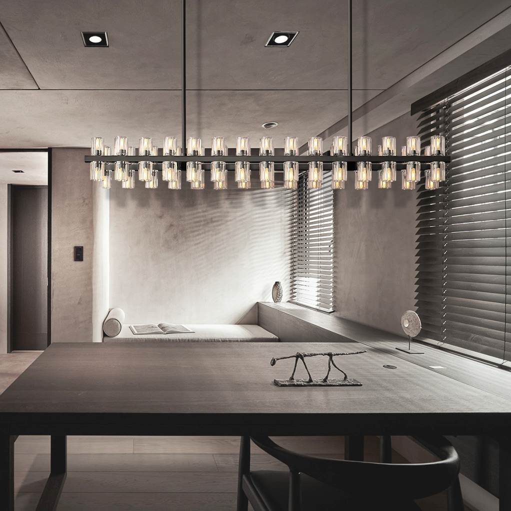 Arcachon Led Rectangular Crystal  Chandelier 54"