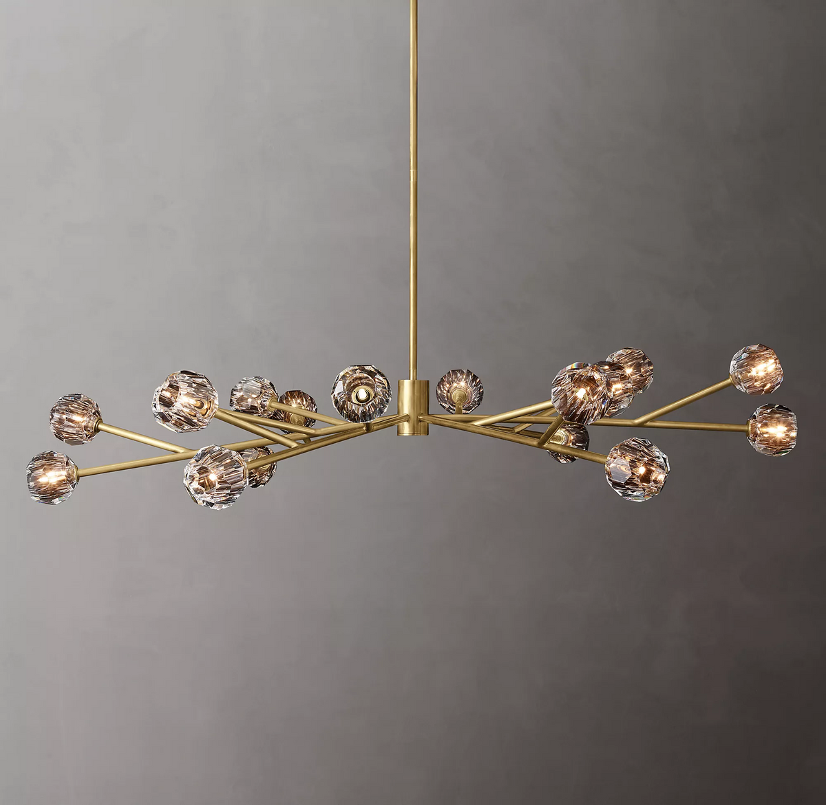 Boule De  Crystal Clear Chandelier 72"