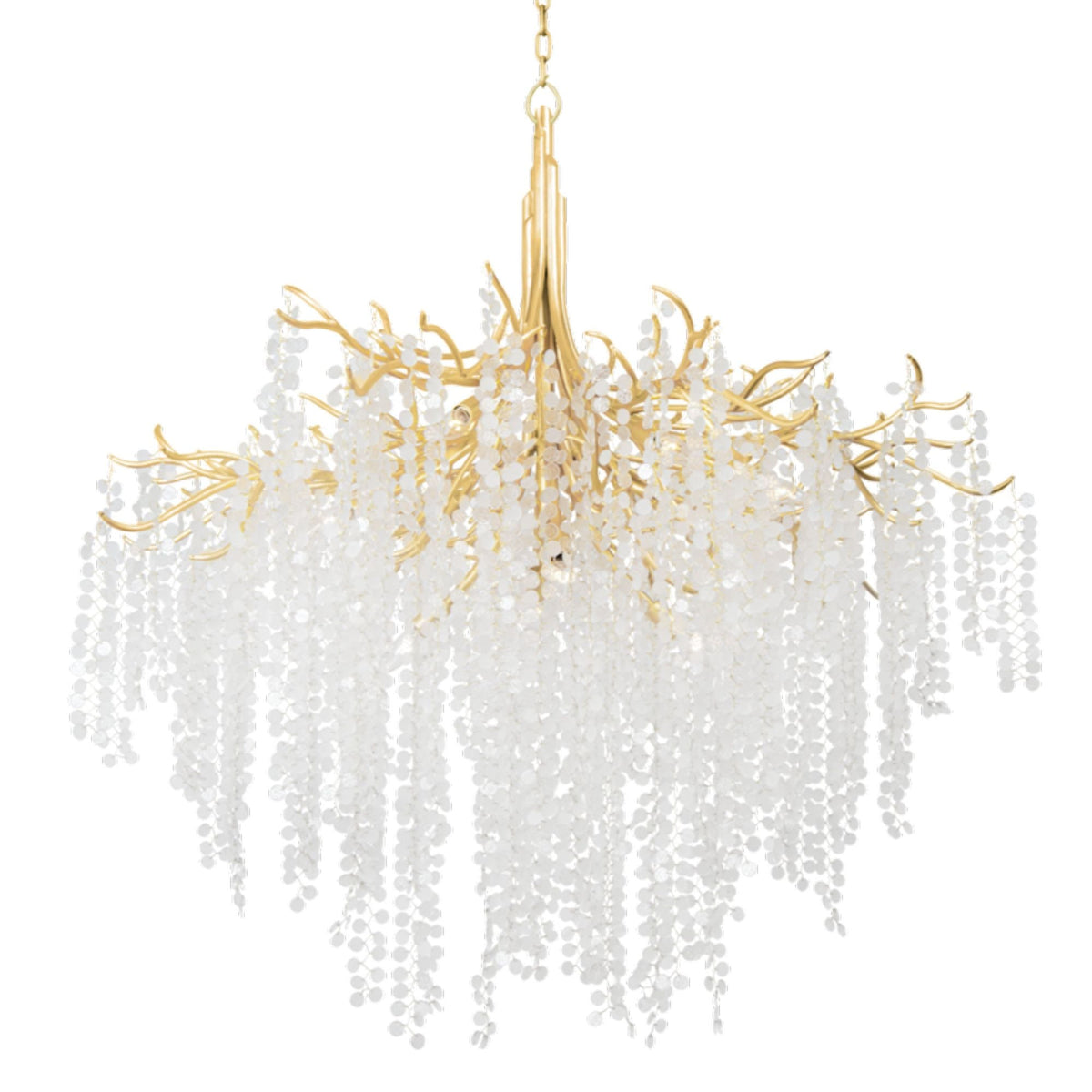 Genoa 12-Light Chandelier in Gold Leaf 48.75L x 48.75W x 51H