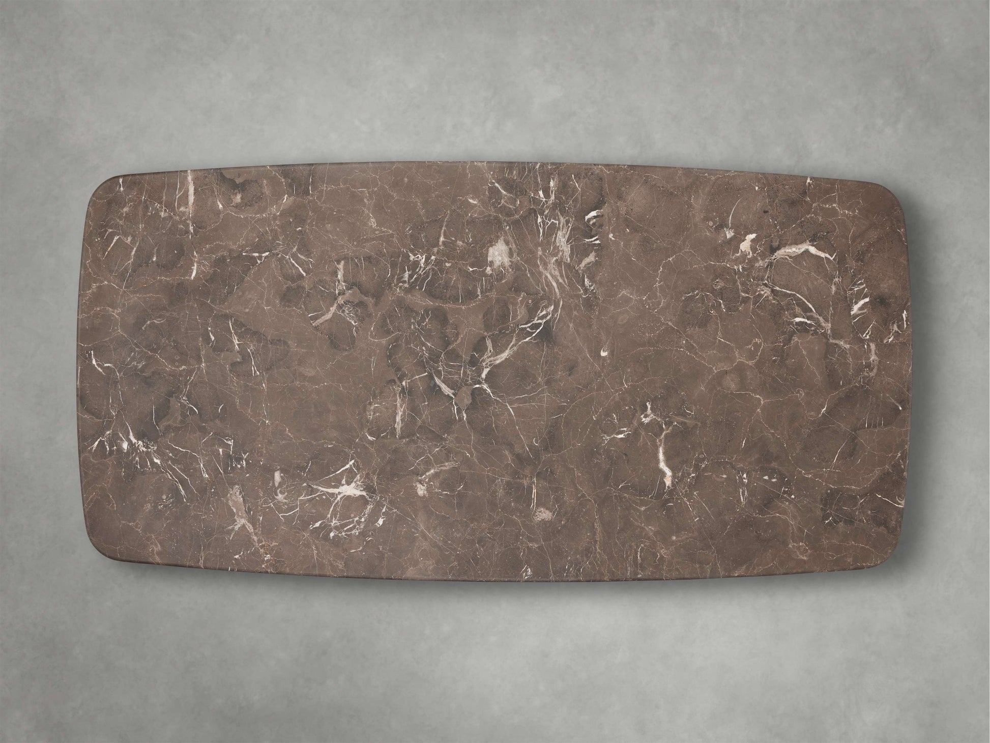 Saint Germain Stone Top Coffee Table with Wood Clement Base