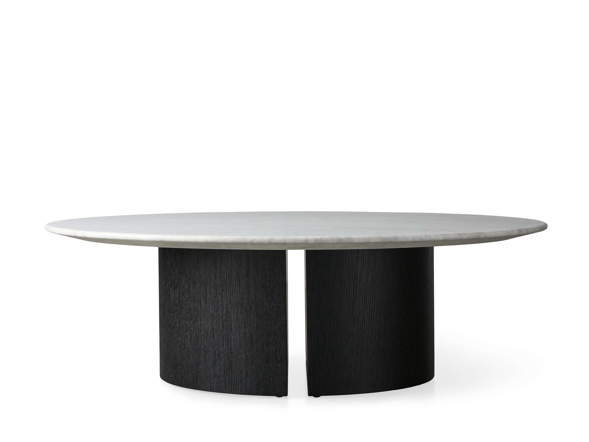Saint Germain Round Stone Coffee Table with Dauphine Base