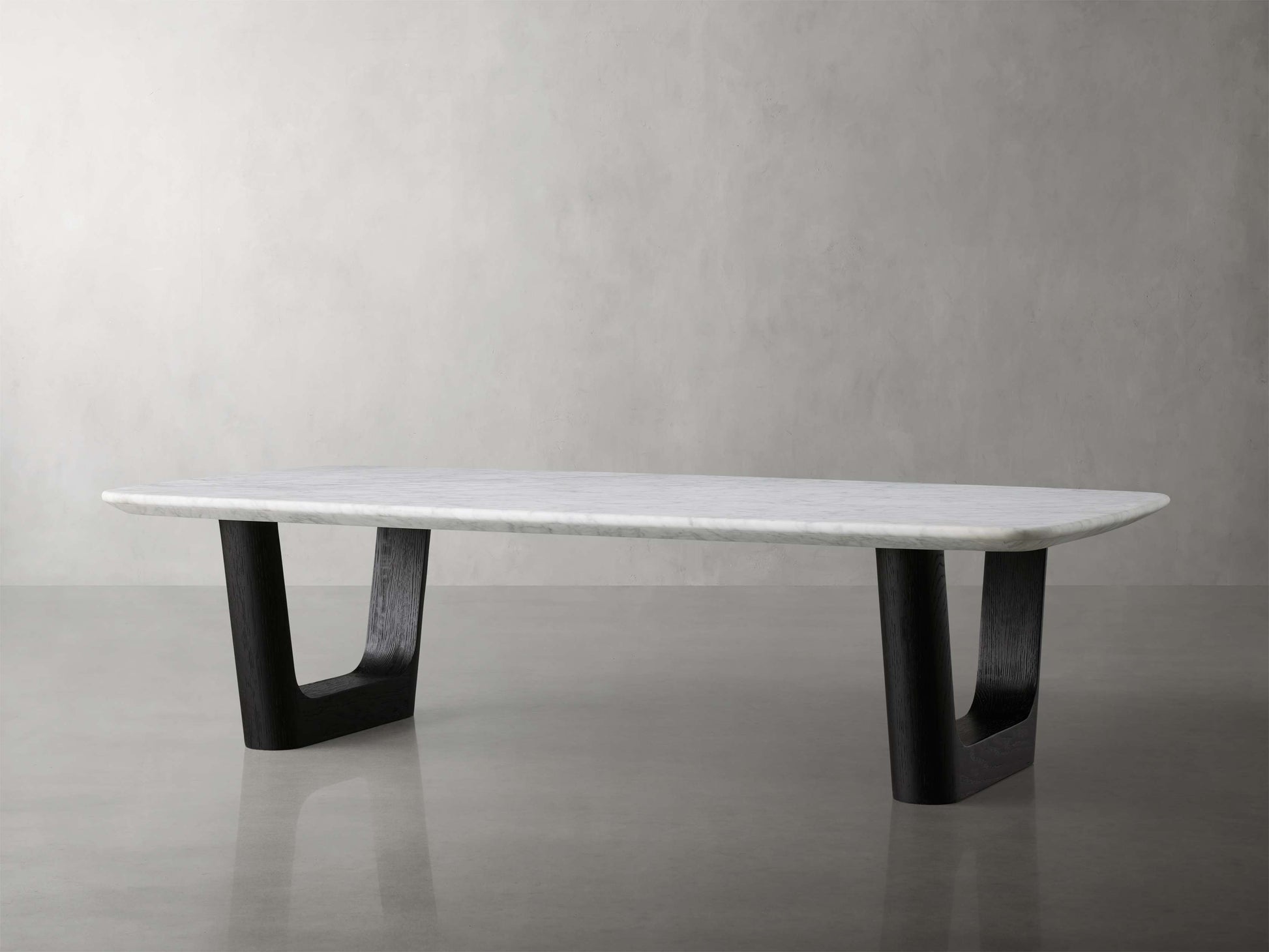 Saint Germain 72" Coffee Table with Rennes Base and Carrara Top