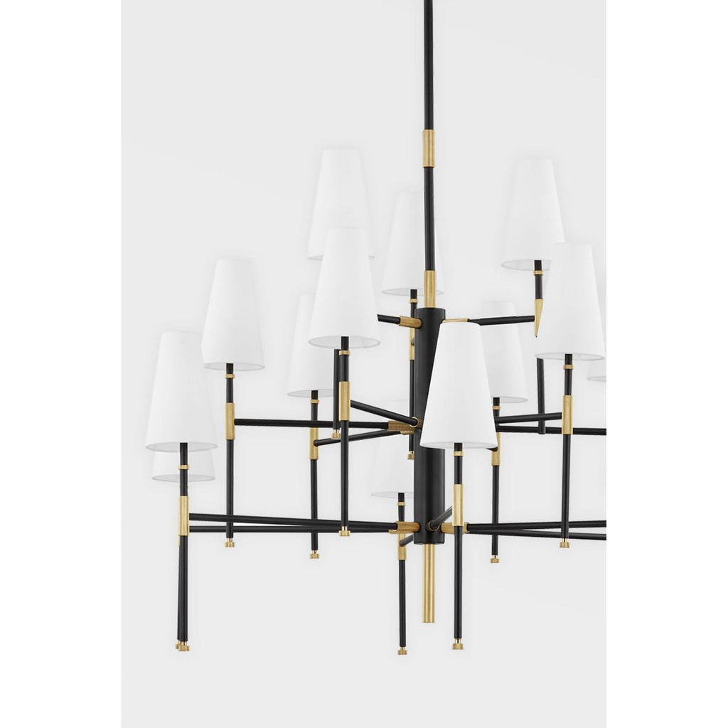 Bowery 15-Light Chandelier in Aged Old Bronze 48L x 48W x 40H