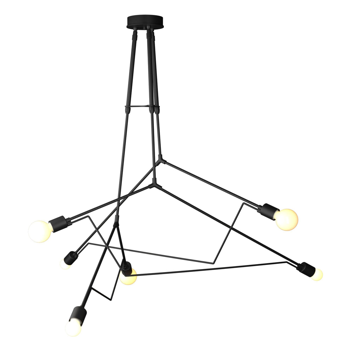 Divergence Outdoor Pendant 6-Light in Coastal Black