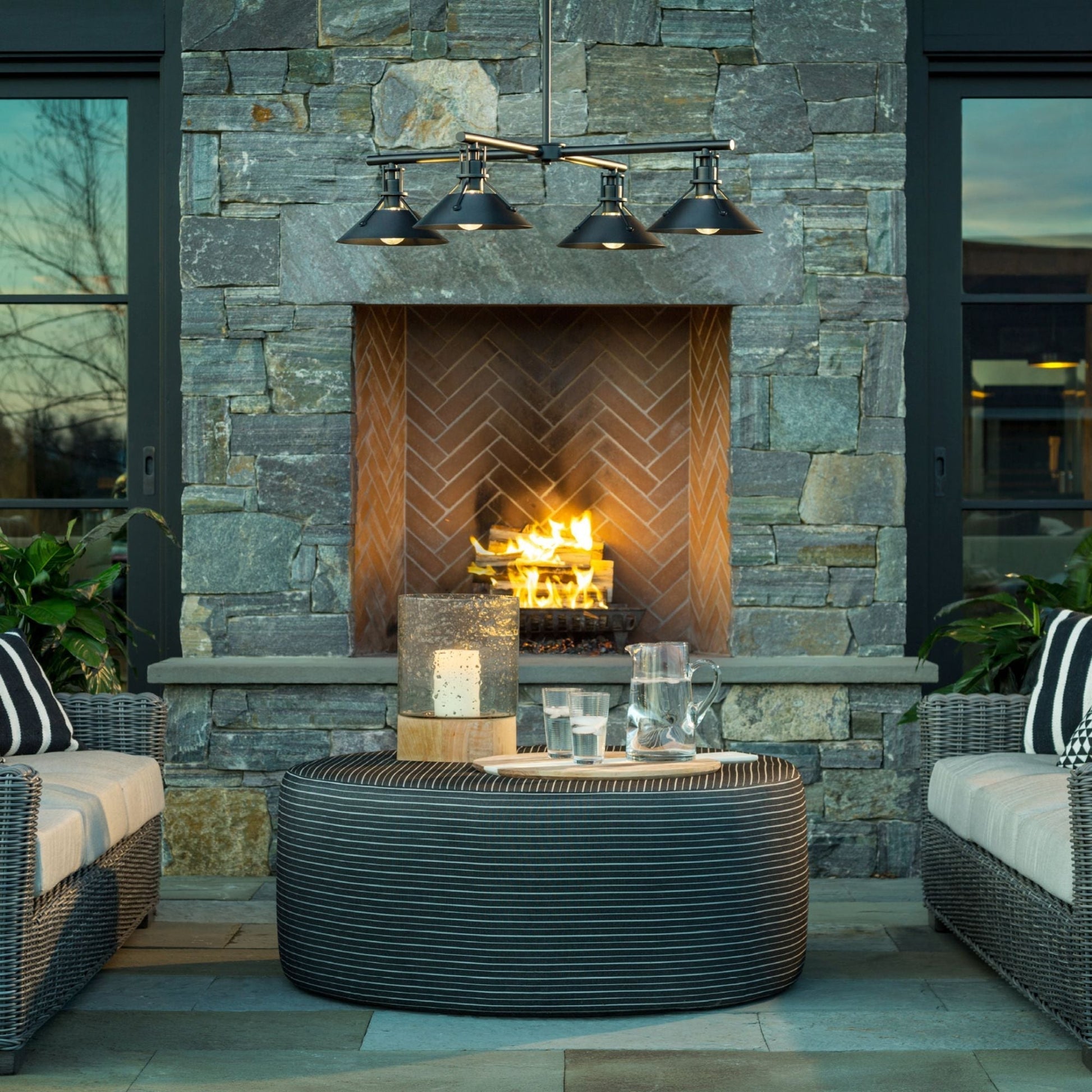 Henry Outdoor 4-Light Pendant 4-Light in Coastal Black