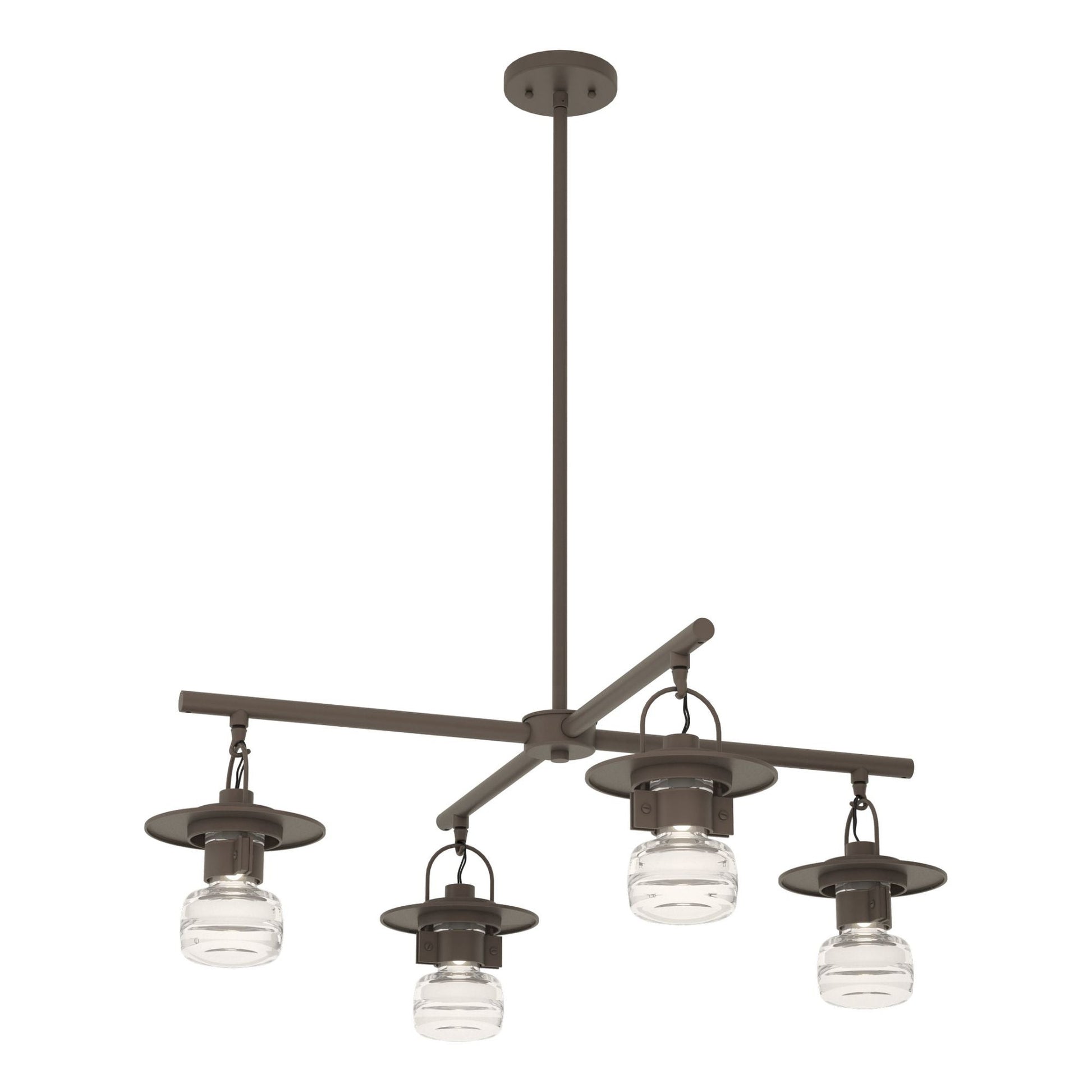 Mason Outdoor 4-Light Pendant 4-Light Clear Glass (ZM) in Coastal Dark Smoke