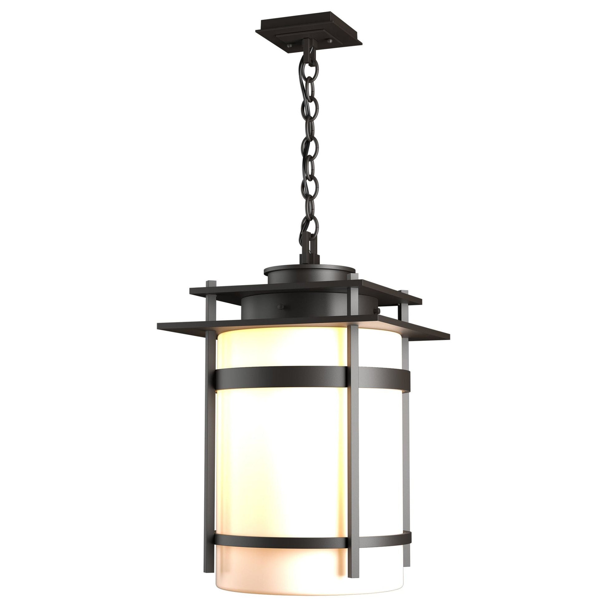 Banded Large Outdoor Fixture 1-Light Opal Glass (GG) in Coastal Oil Rubbed Bronze