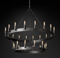 Camino Vintage Filamaent Two-Tier Chandelier 38" For Living Room