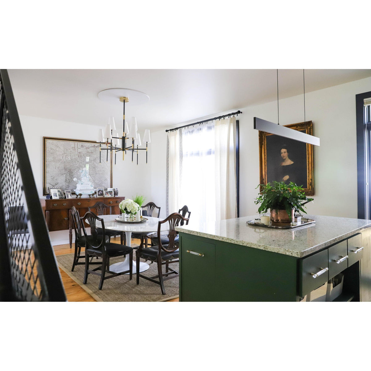 Bowery 9-Light Chandelier in Aged Old Bronze 34L x 34W x 31H