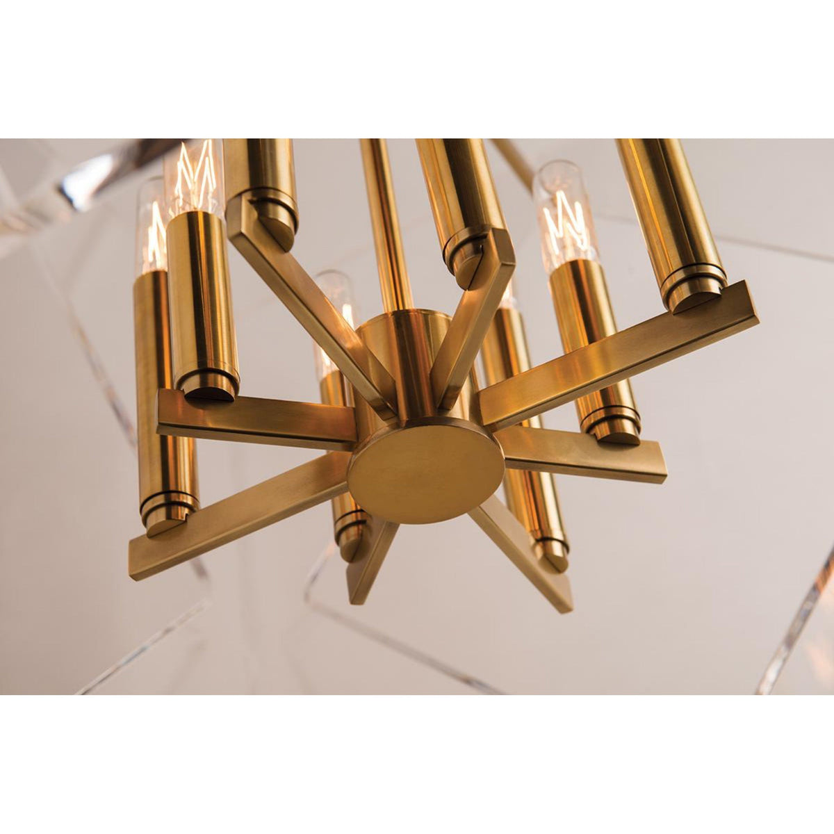 Travis 8-Light Chandelier in Polished Nickel 20L x 20W x 26.5H