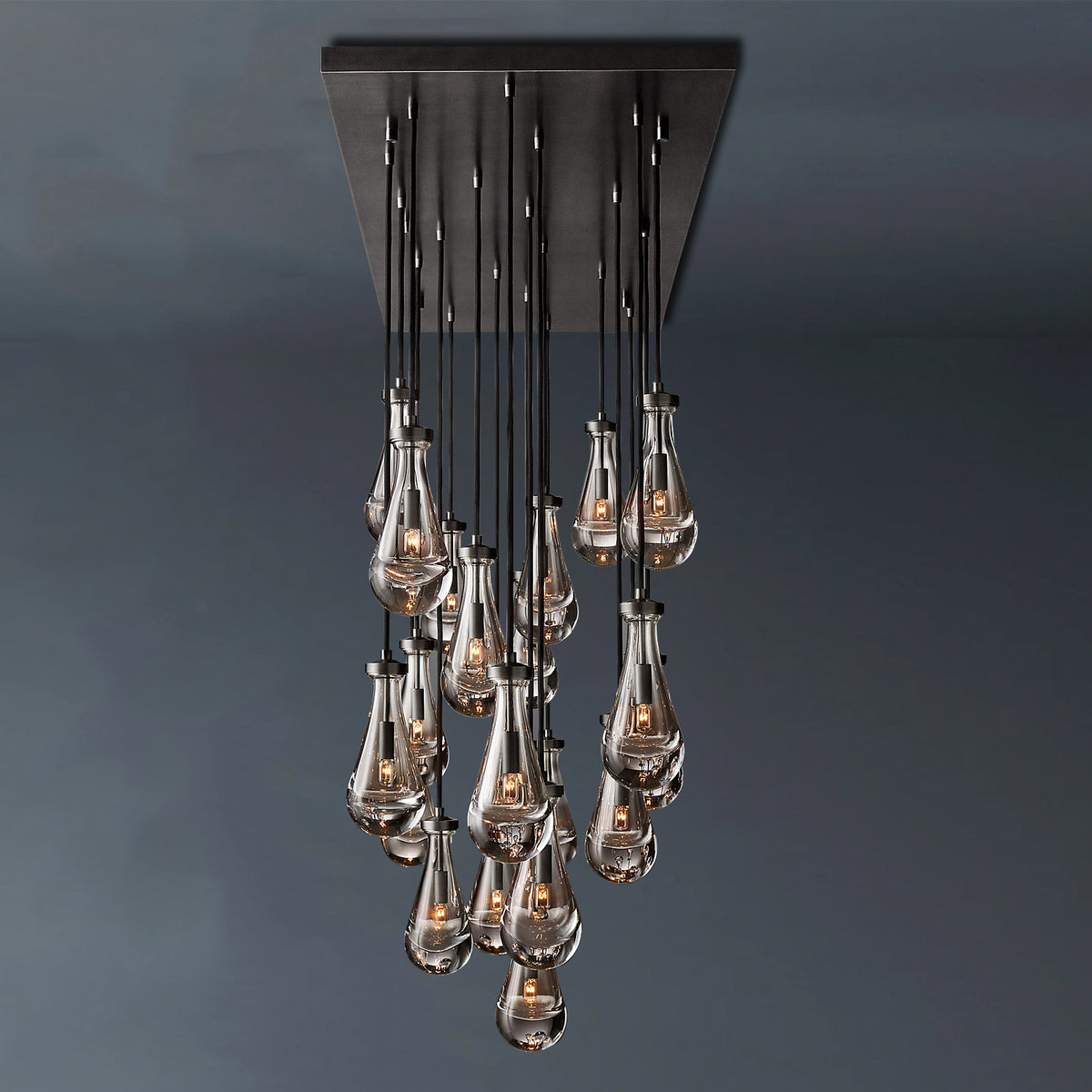 Raindrop Rectangular Chandelier 72"
