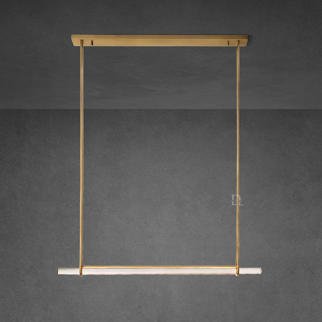 Aerie Crystal Single Bar Linear Chandelier 60"