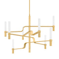 Allentown 8-Light Chandelier in Aged Brass 48L x 48W x 36.25H