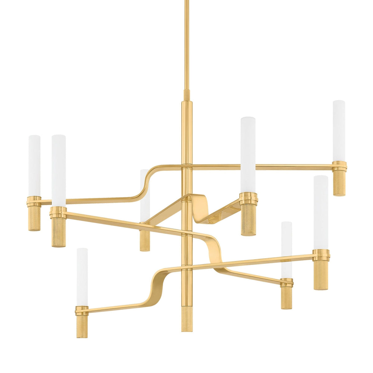 Allentown 8-Light Chandelier in Aged Brass 48L x 48W x 36.25H