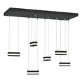 Stacks 6-Light LED Pendant LED Clear Glass (ZM) in Black