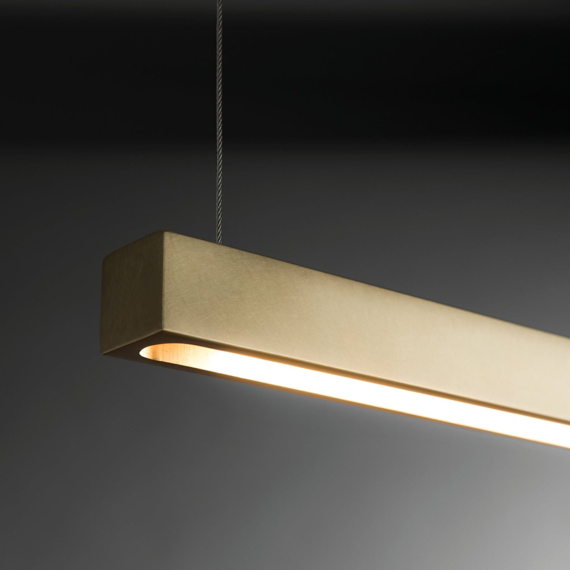 Ingot LED Pendant LED in Modern Brass
