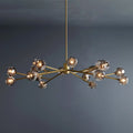 Boule De Crystal Ball Smoke Glass Round Chandelier 60"