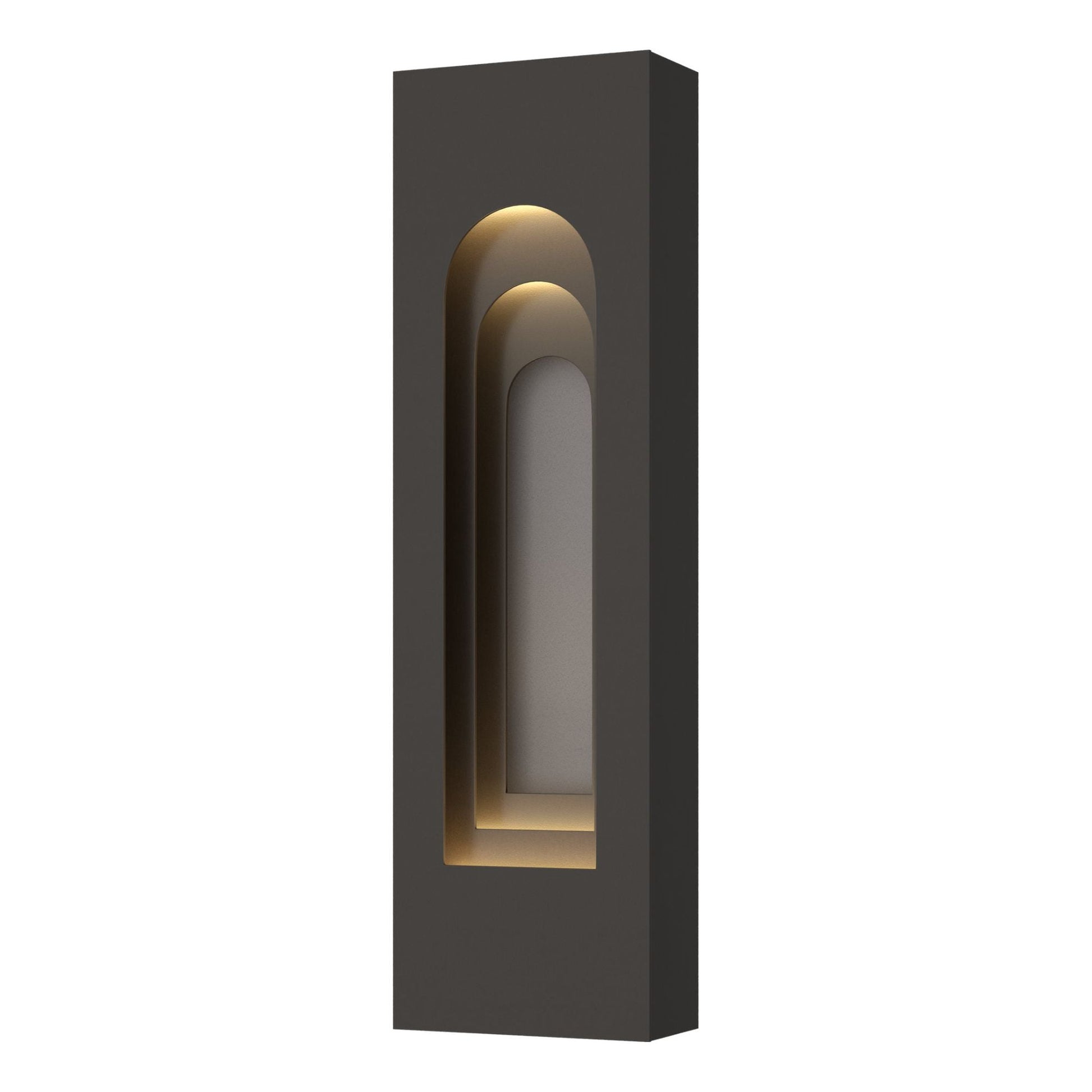 Procession Arch Small Outdoor Sconce 2-Light Coastal Burnished Steel Accent in Coastal Oil Rubbed Bronze