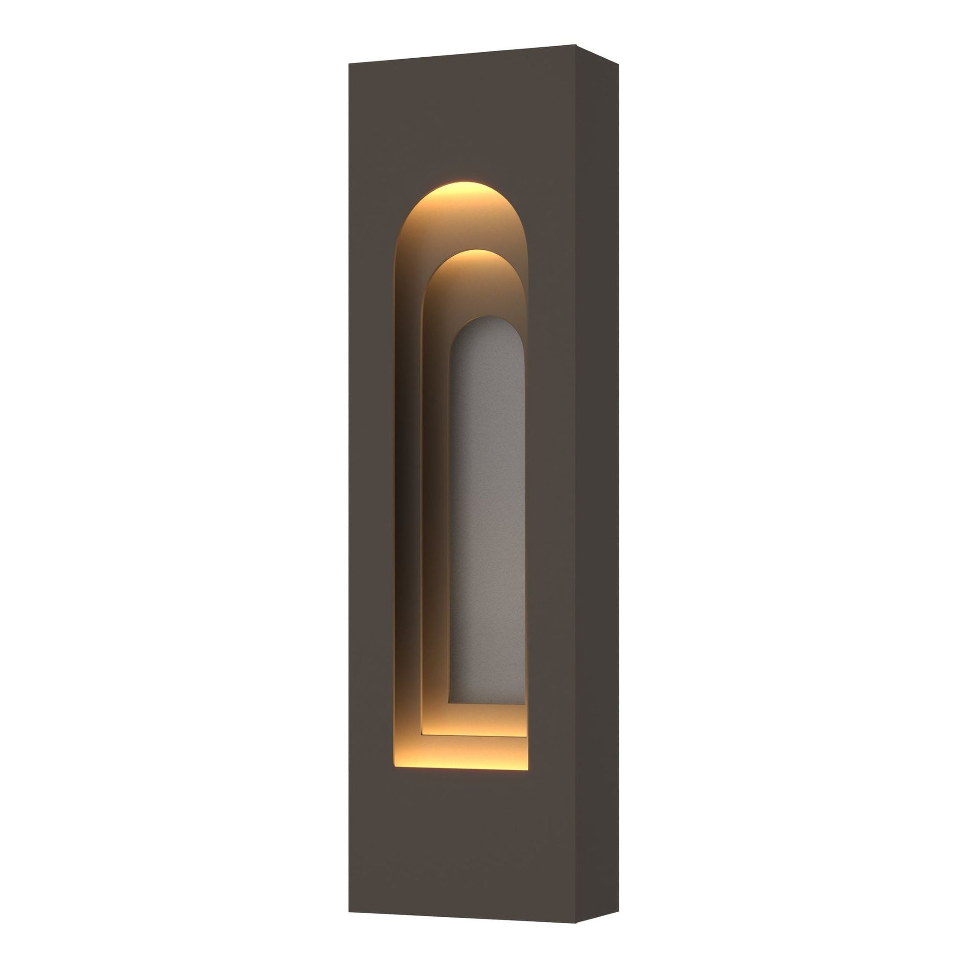 Procession Arch Small Outdoor Sconce 2-Light Coastal Burnished Steel Accent in Coastal Dark Smoke