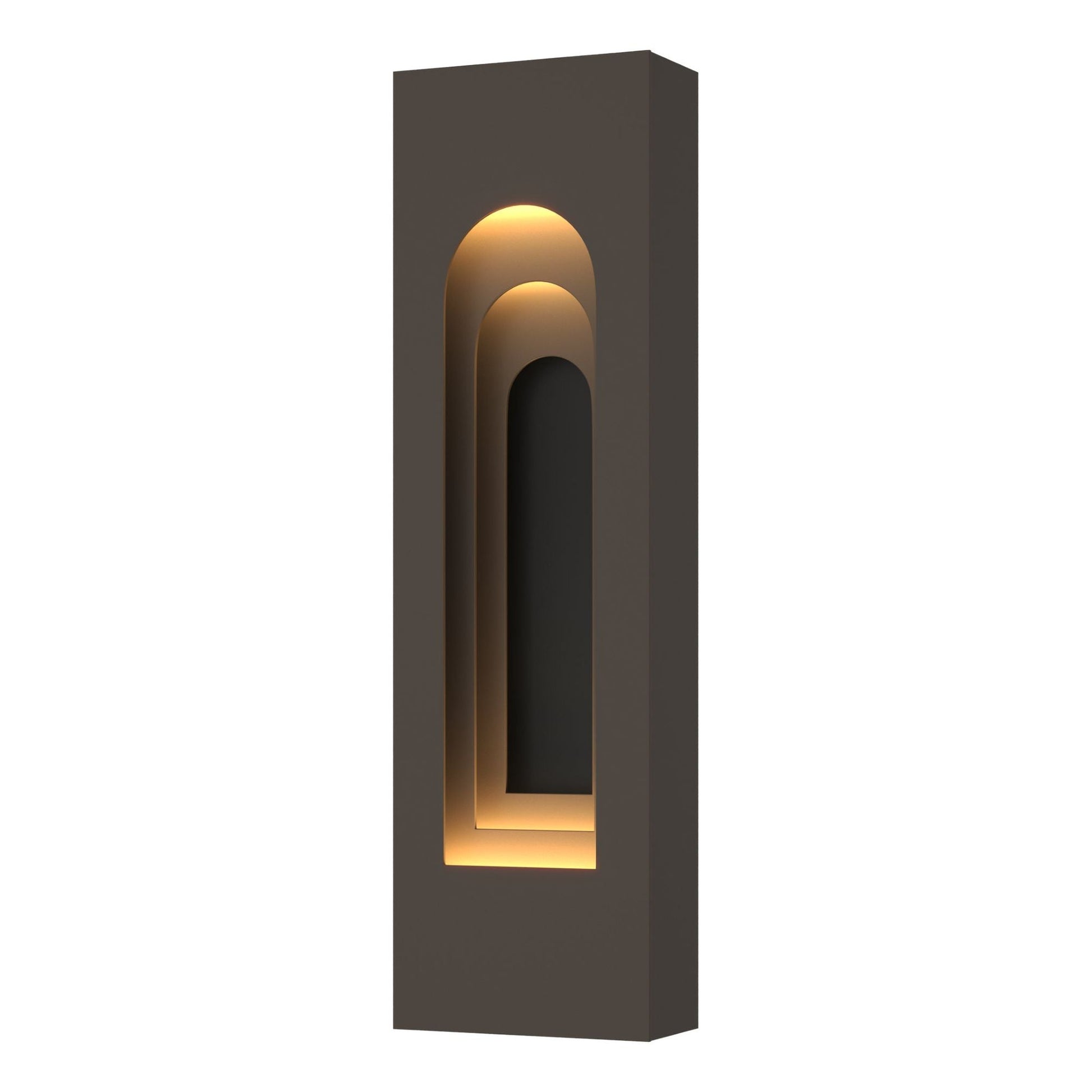 Procession Arch Small Outdoor Sconce 2-Light Coastal Black Accent in Coastal Dark Smoke
