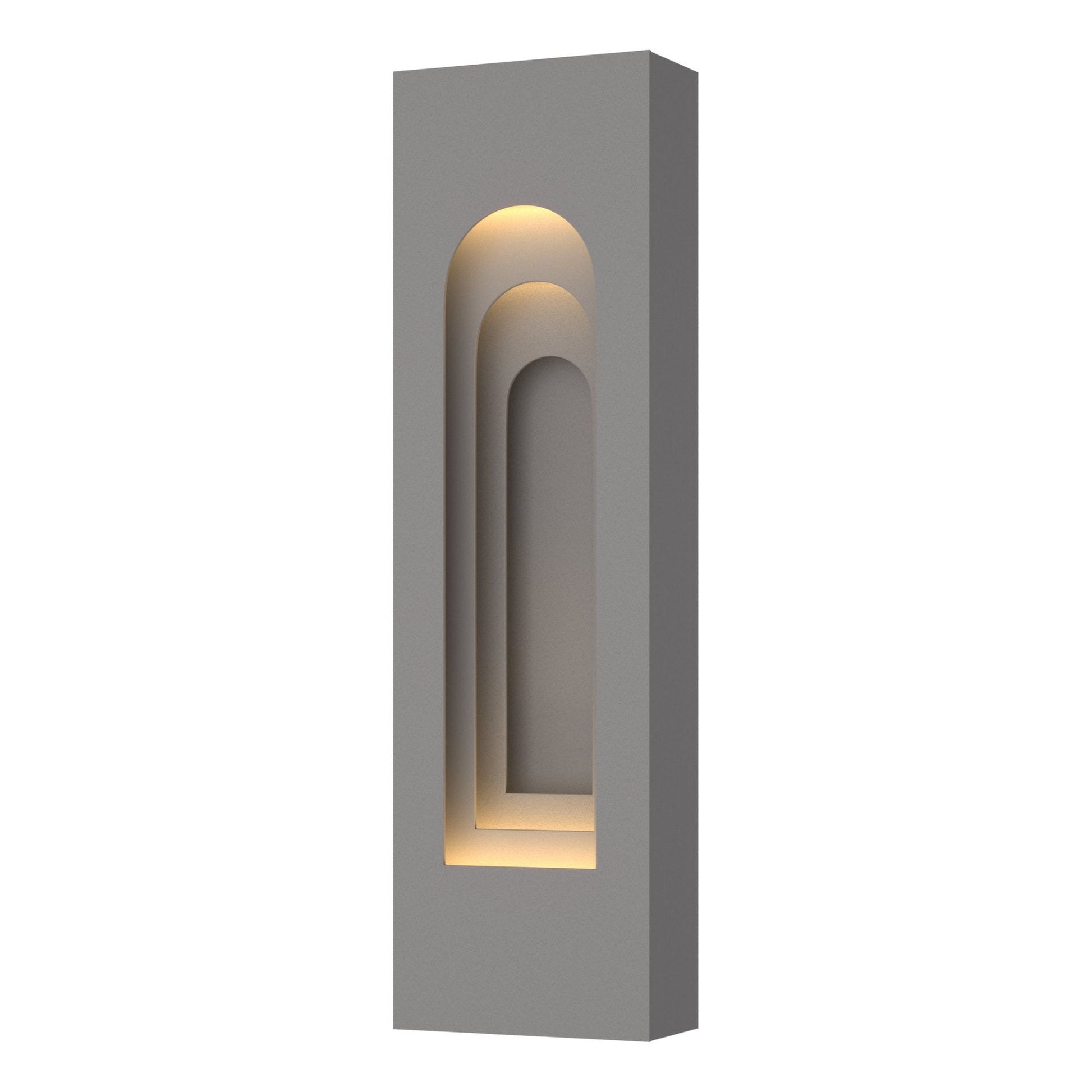 Procession Arch Small Outdoor Sconce 2-Light Coastal Burnished Steel Accent in Coastal Burnished Steel
