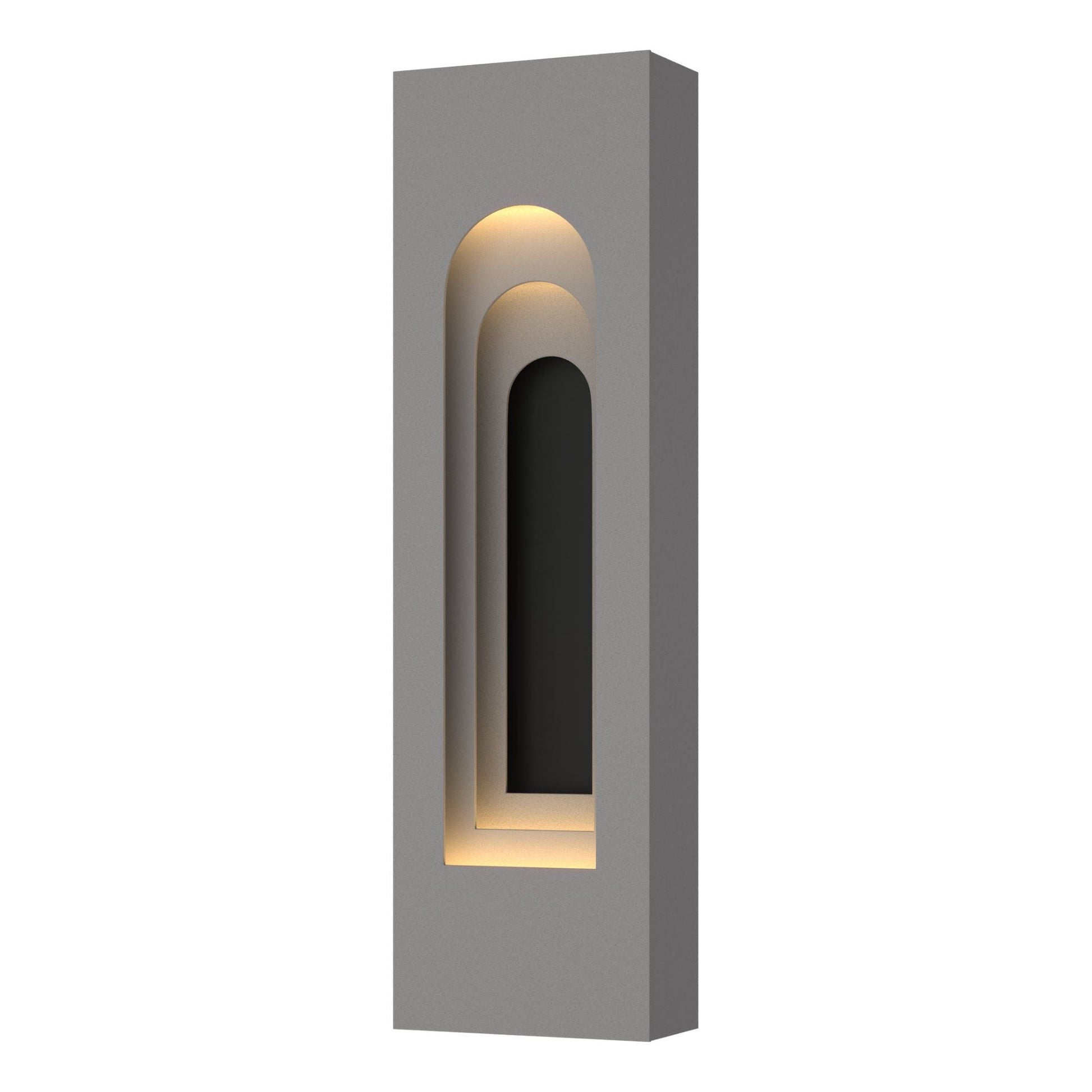 Procession Arch Small Outdoor Sconce 2-Light Coastal Black Accent in Coastal Burnished Steel