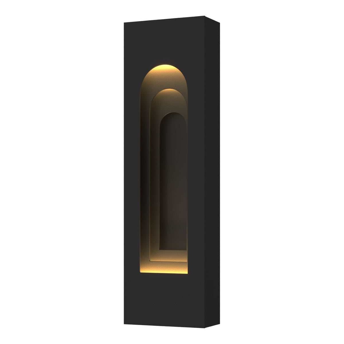 Procession Arch Small Outdoor Sconce 2-Light Coastal Black Accent in Coastal Black
