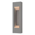 Procession Small Outdoor Sconce 2-Light Coastal Burnished Steel Accent in Coastal Burnished Steel