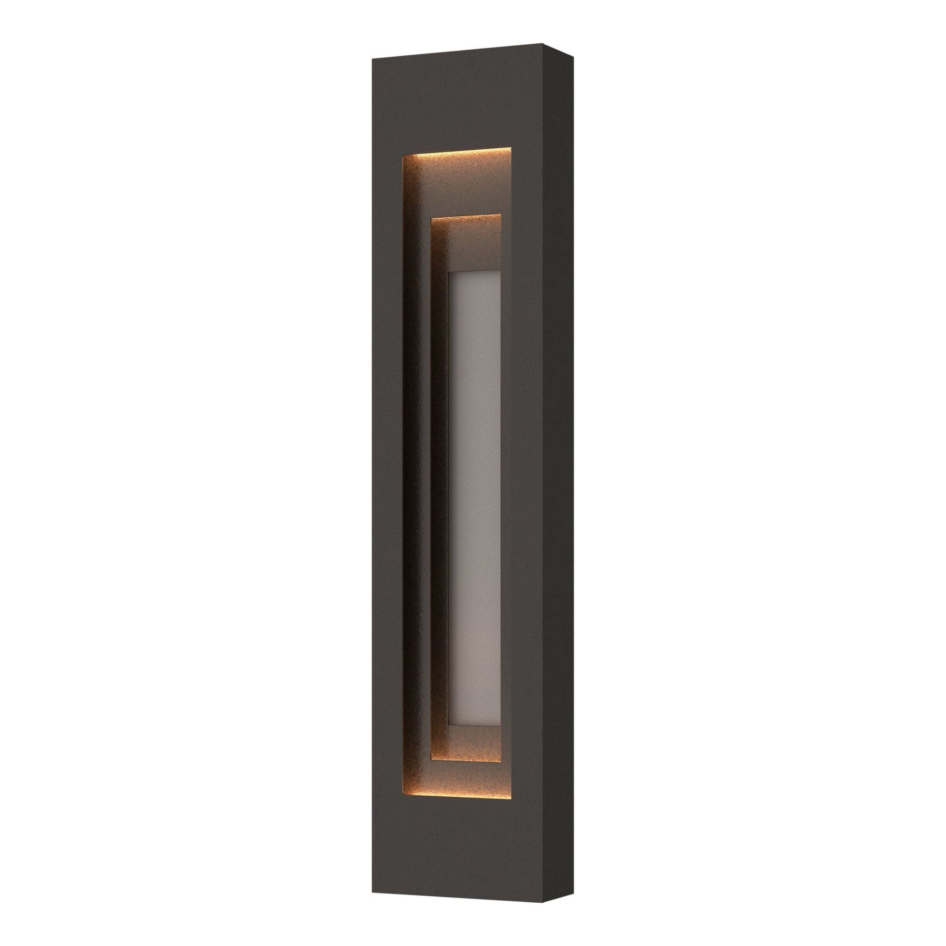 Procession Large Outdoor Sconce 2-Light Coastal Burnished Steel Accent in Coastal Oil Rubbed Bronze